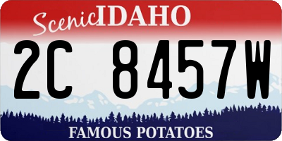 ID license plate 2C8457W