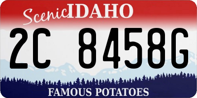 ID license plate 2C8458G