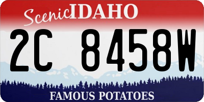 ID license plate 2C8458W