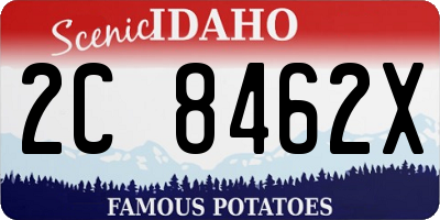 ID license plate 2C8462X