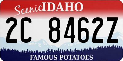 ID license plate 2C8462Z