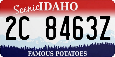 ID license plate 2C8463Z