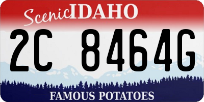 ID license plate 2C8464G