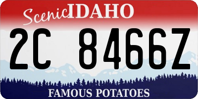 ID license plate 2C8466Z