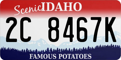 ID license plate 2C8467K