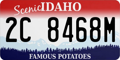 ID license plate 2C8468M