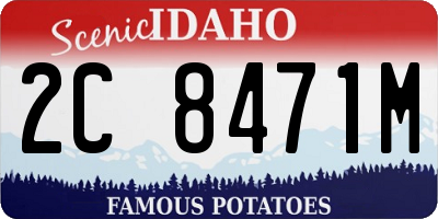 ID license plate 2C8471M