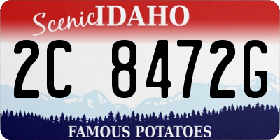 ID license plate 2C8472G