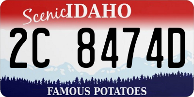 ID license plate 2C8474D