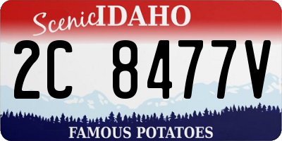 ID license plate 2C8477V