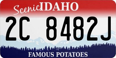 ID license plate 2C8482J