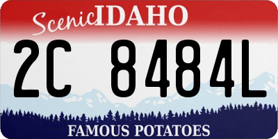 ID license plate 2C8484L