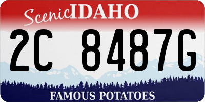 ID license plate 2C8487G