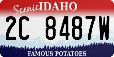 ID license plate 2C8487W