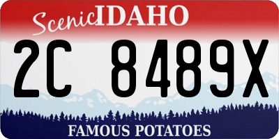 ID license plate 2C8489X