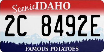 ID license plate 2C8492E