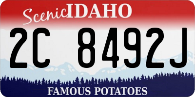 ID license plate 2C8492J