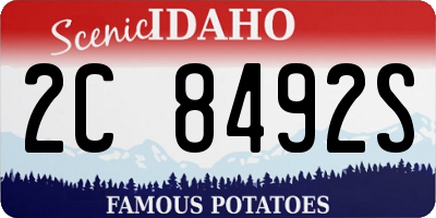 ID license plate 2C8492S