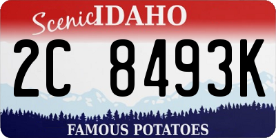 ID license plate 2C8493K