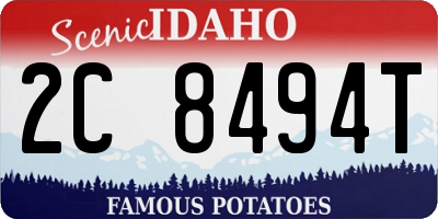 ID license plate 2C8494T