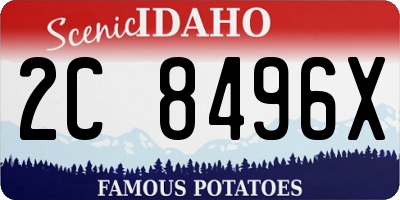 ID license plate 2C8496X