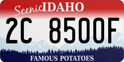 ID license plate 2C8500F