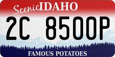 ID license plate 2C8500P