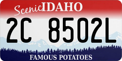ID license plate 2C8502L