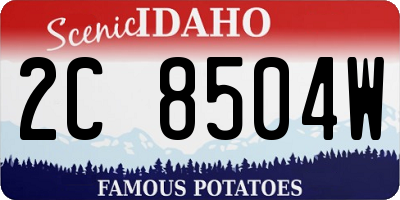ID license plate 2C8504W