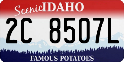 ID license plate 2C8507L
