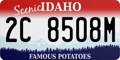 ID license plate 2C8508M
