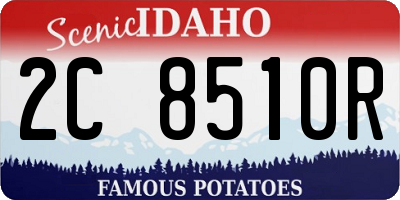 ID license plate 2C8510R