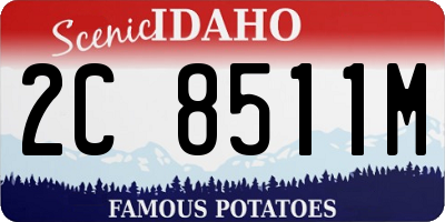 ID license plate 2C8511M