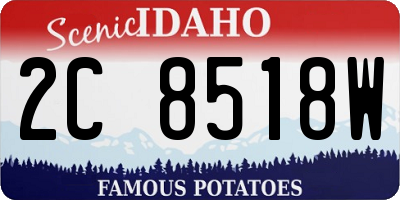ID license plate 2C8518W