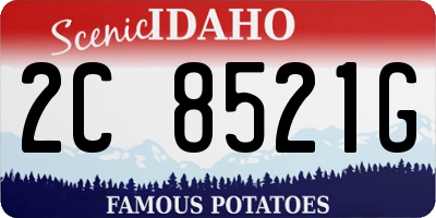 ID license plate 2C8521G