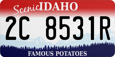ID license plate 2C8531R