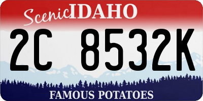 ID license plate 2C8532K