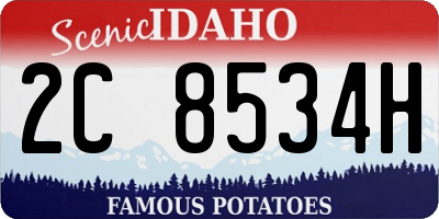 ID license plate 2C8534H