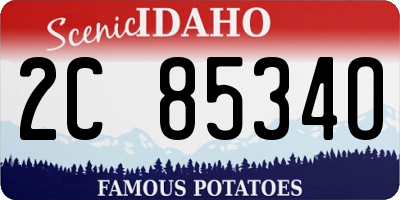 ID license plate 2C8534O