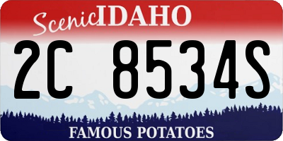 ID license plate 2C8534S