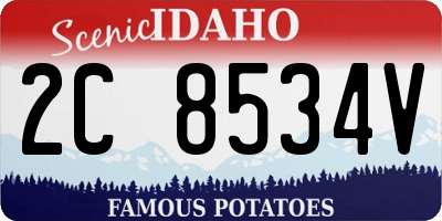 ID license plate 2C8534V