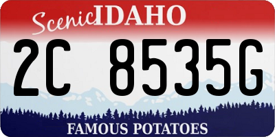 ID license plate 2C8535G