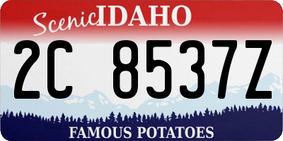 ID license plate 2C8537Z