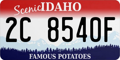 ID license plate 2C8540F