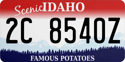 ID license plate 2C8540Z