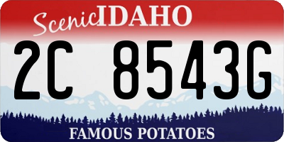 ID license plate 2C8543G