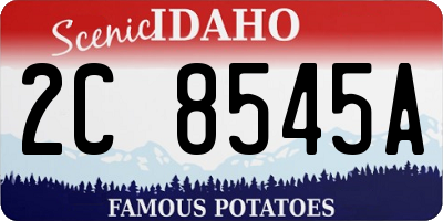 ID license plate 2C8545A