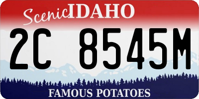 ID license plate 2C8545M