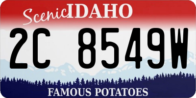 ID license plate 2C8549W