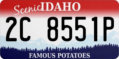ID license plate 2C8551P